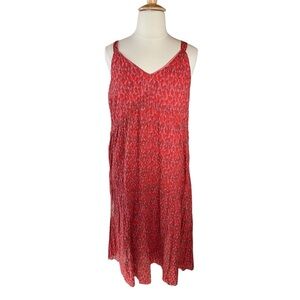 Joie Dress Pink Red Summer Straps Maxi Long Lined - Size XL - New with Tags